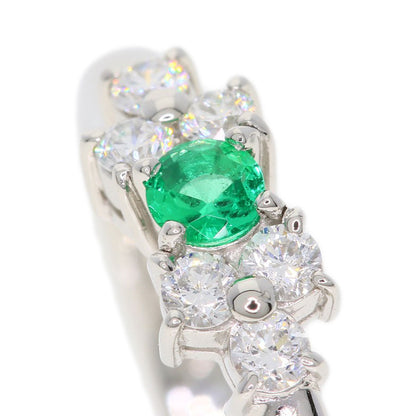 MIKIMOTO Emerald Diamond Ring Platinum PT950 Ladies [Used]