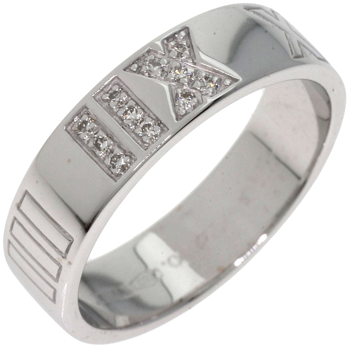 TIFFANY&Co. Atlas Diamond Ring K18 White Gold Ladies [Used]