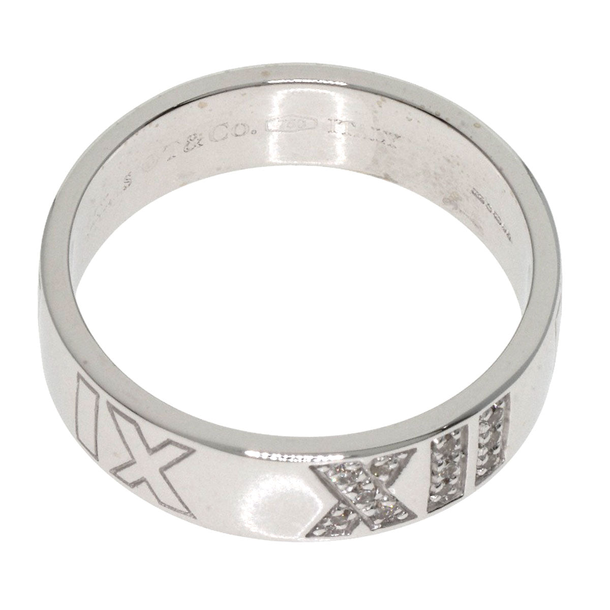 TIFFANY&Co. Atlas Diamond Ring K18 White Gold Ladies [Used]