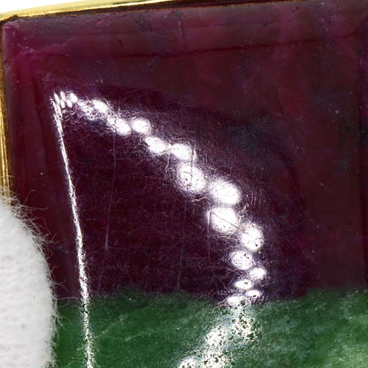 Kenji Hisa Ruby Inzoisite Diamond Pendant top Platinum PT900 18K Yellow GoldLadies [Used]