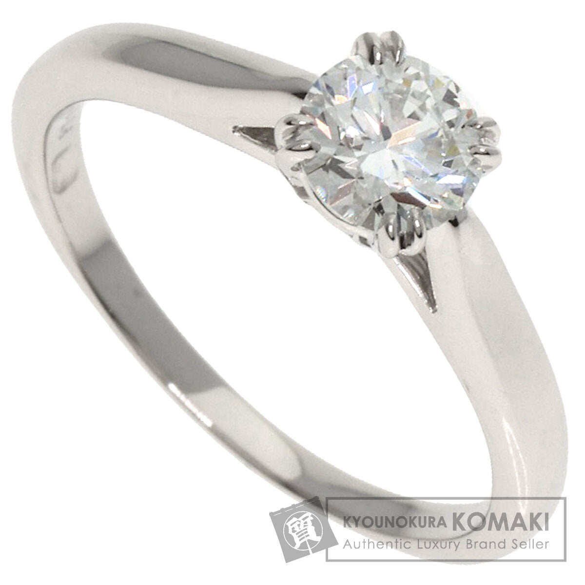 HARRY WINSTON Solitaire Round Face 1P Diamond Ring Platinum PT950 Ladies [Used]