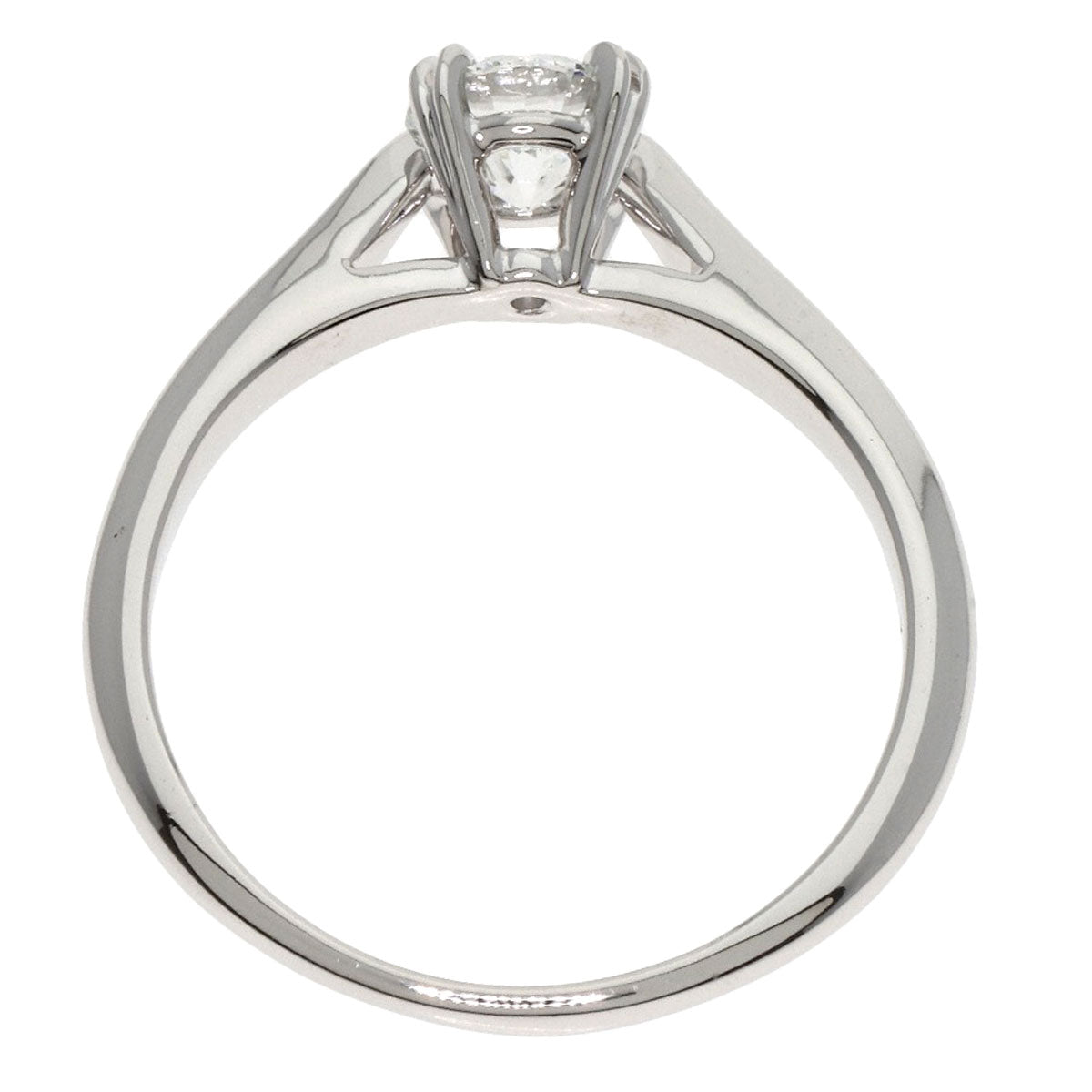 HARRY WINSTON Solitaire Round Face 1P Diamond Ring Platinum PT950 Ladies [Used]