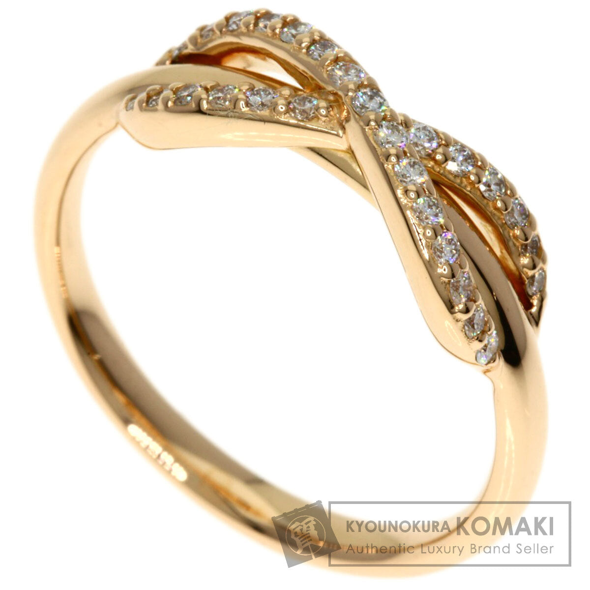 TIFFANY&Co. Infinity Diamond Ring K18 Pink Gold Ladies [Used]