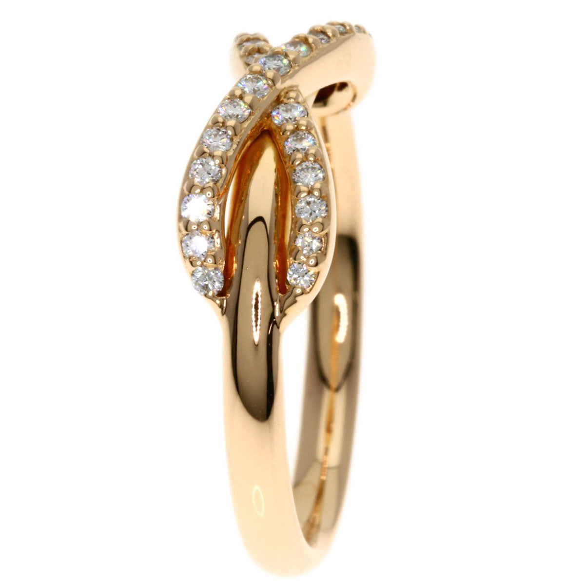 TIFFANY&Co. Infinity Diamond Ring K18 Pink Gold Ladies [Used]