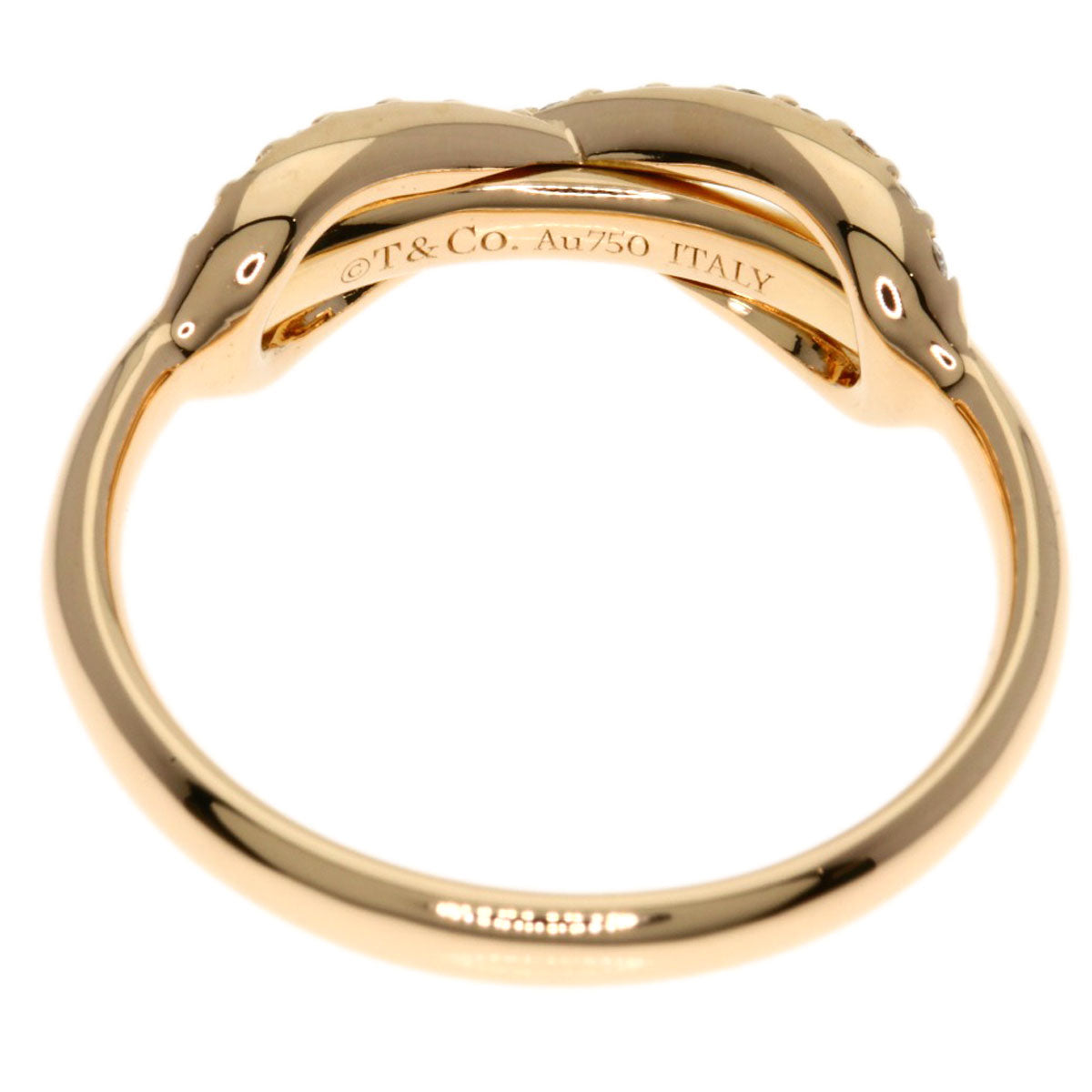 TIFFANY&Co. Infinity Diamond Ring K18 Pink Gold Ladies [Used]