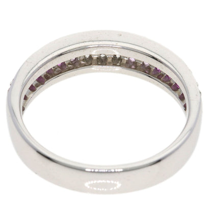 STAR JEWELRY Pink Sapphire Diamond Ring K18 White Gold Ladies [Used]