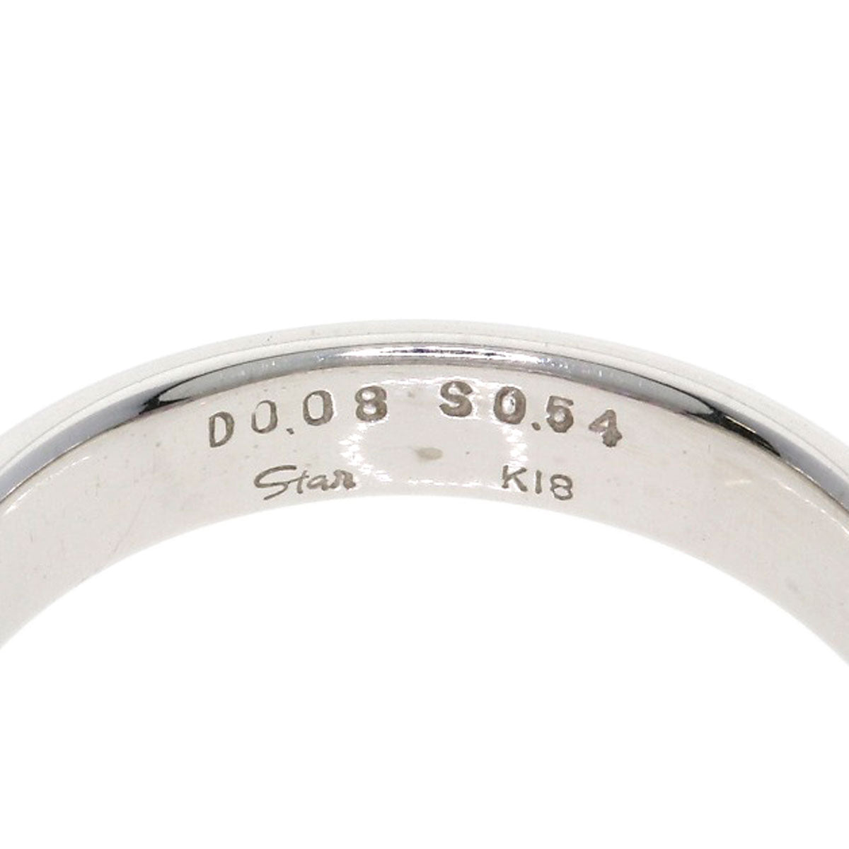 STAR JEWELRY Pink Sapphire Diamond Ring K18 White Gold Ladies [Used]