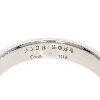 STAR JEWELRY Pink Sapphire Diamond Ring K18 White Gold Ladies [Used]