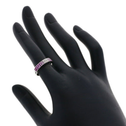 STAR JEWELRY Pink Sapphire Diamond Ring K18 White Gold Ladies [Used]