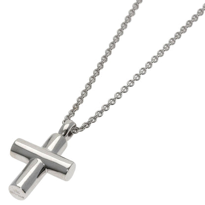 BVLGARI   Necklace Latin Cross K18 White Gold Ladies