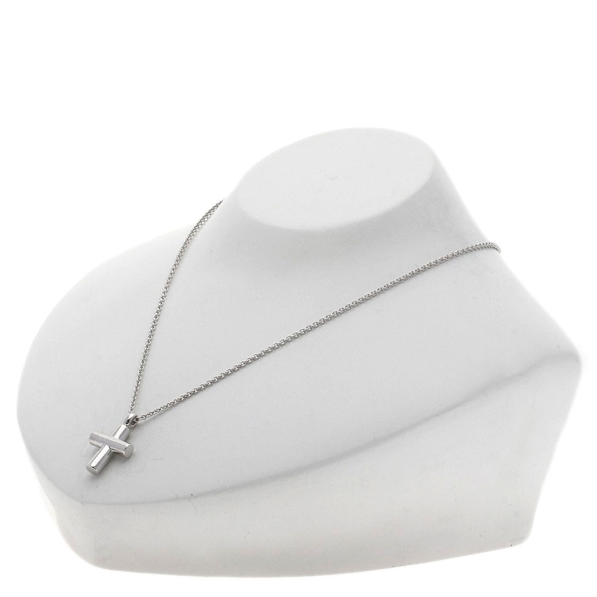 BVLGARI   Necklace Latin Cross K18 White Gold Ladies