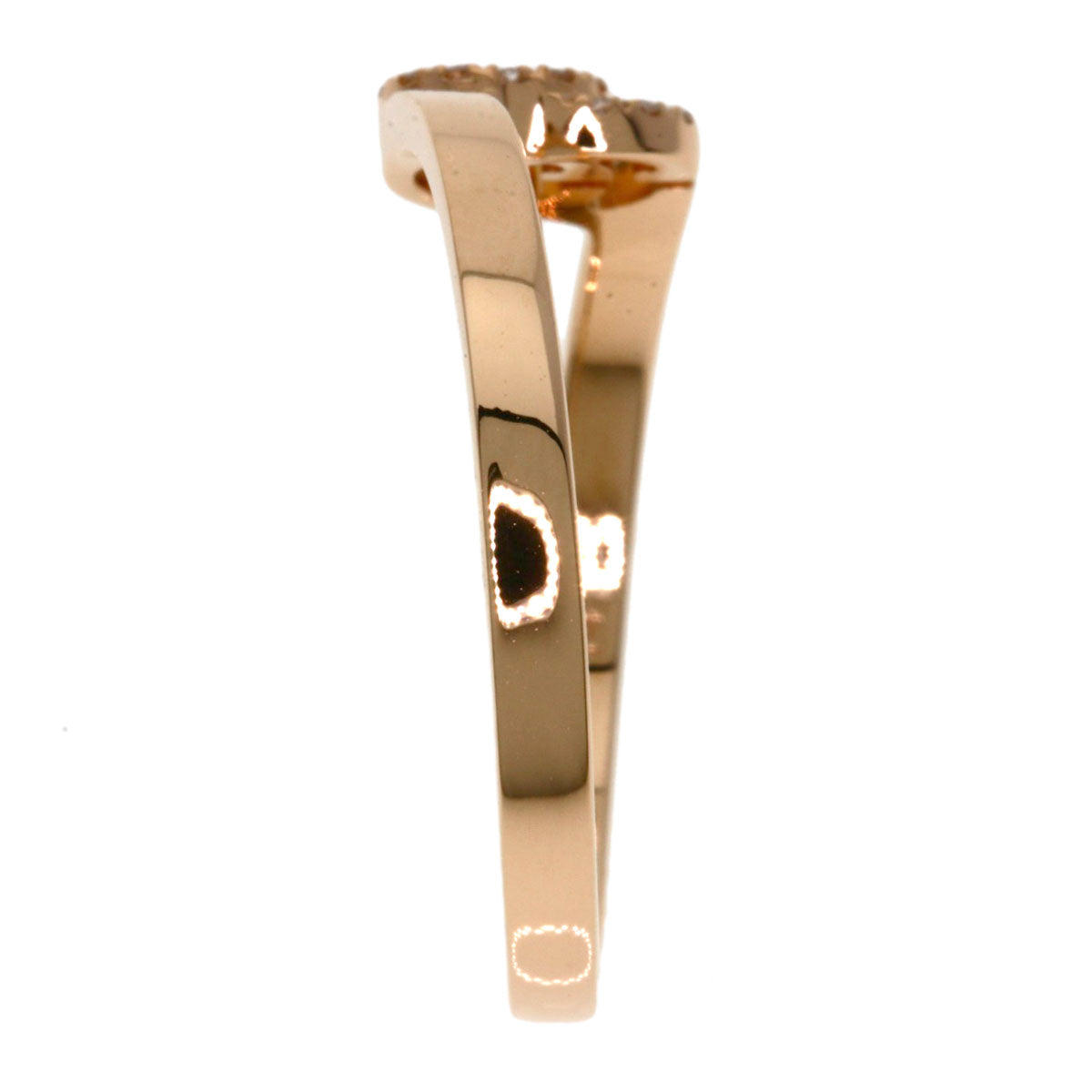 GUCCI GG Running Diamond #14 Ring K18 Pink Gold Ladies [Used]