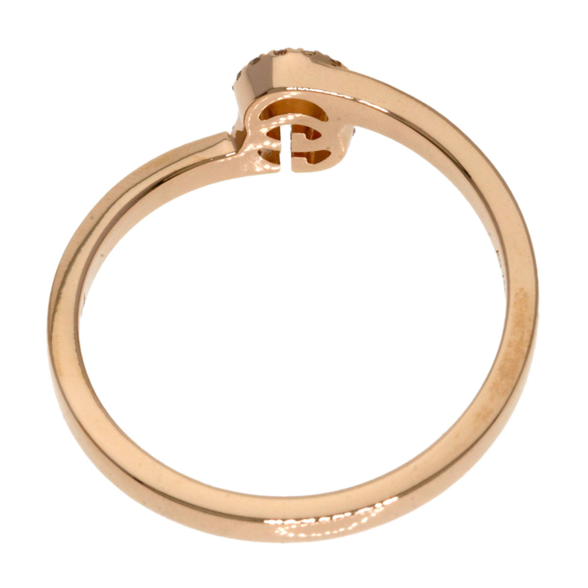GUCCI GG Running Diamond #14 Ring K18 Pink Gold Ladies [Used]
