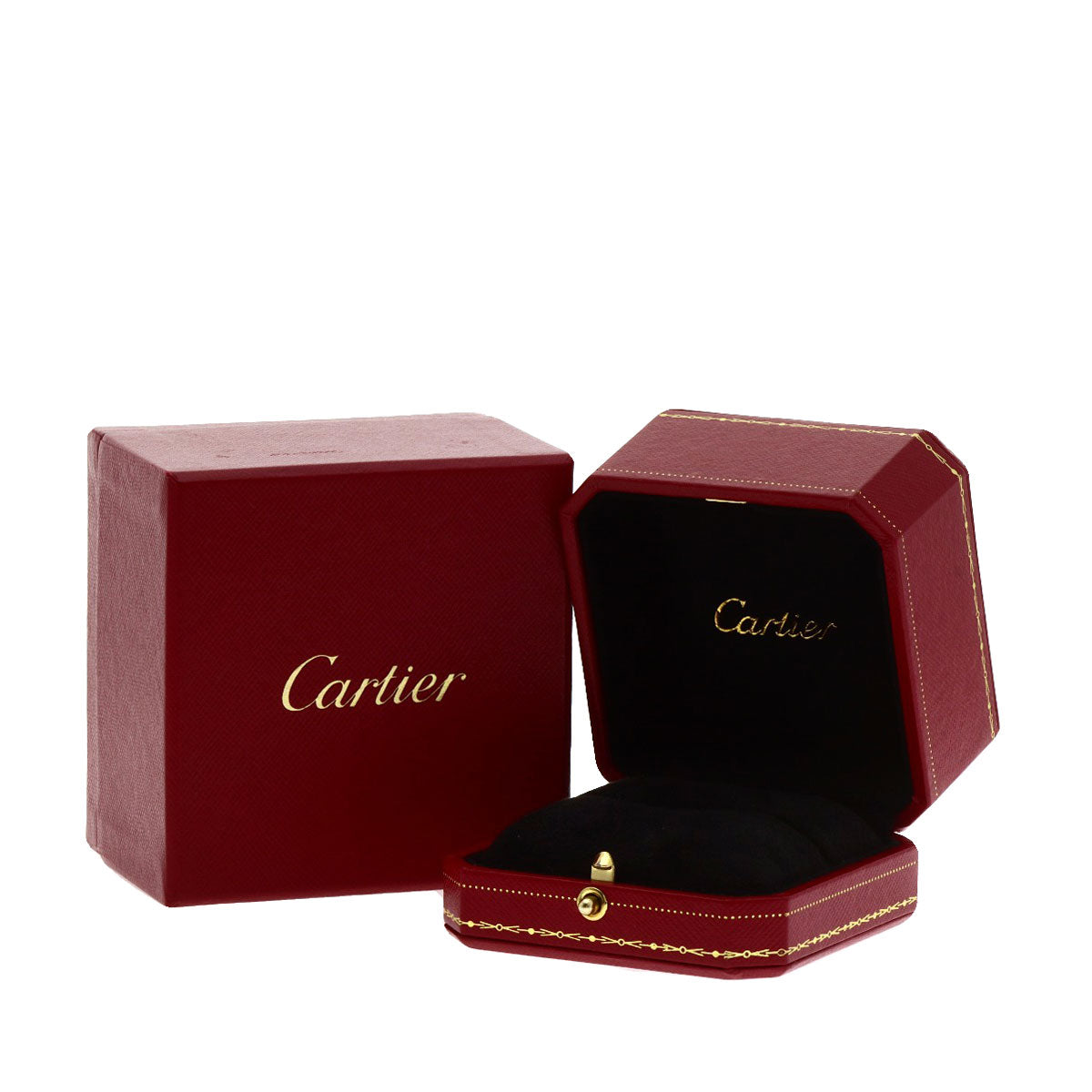 CARTIER Mini love ring 1P Diamond #55 Ring K18 White Gold Ladies [Used]