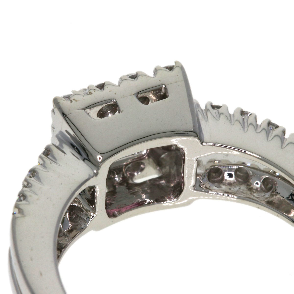 Ponte Vecchio Pink　Tourmaline Diamond Ring K18 White Gold Ladies [Used]