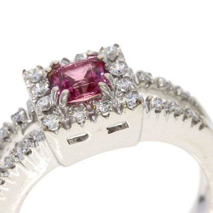 Ponte Vecchio Pink　Tourmaline Diamond Ring K18 White Gold Ladies [Used]