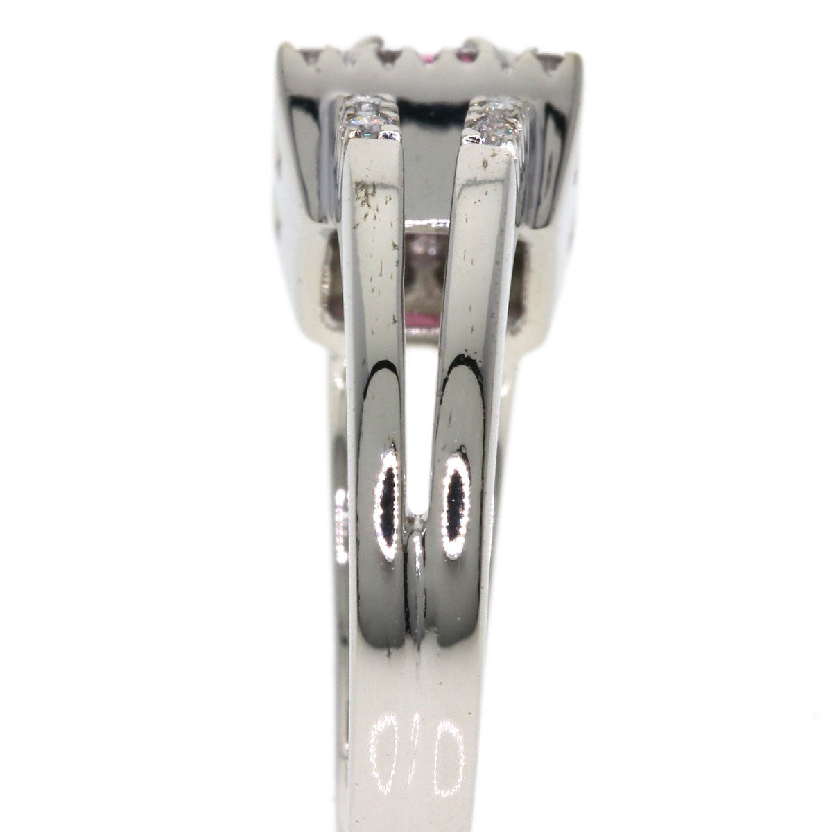 Ponte Vecchio Pink　Tourmaline Diamond Ring K18 White Gold Ladies [Used]