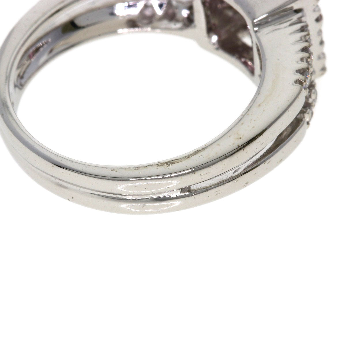 Ponte Vecchio Pink　Tourmaline Diamond Ring K18 White Gold Ladies [Used]