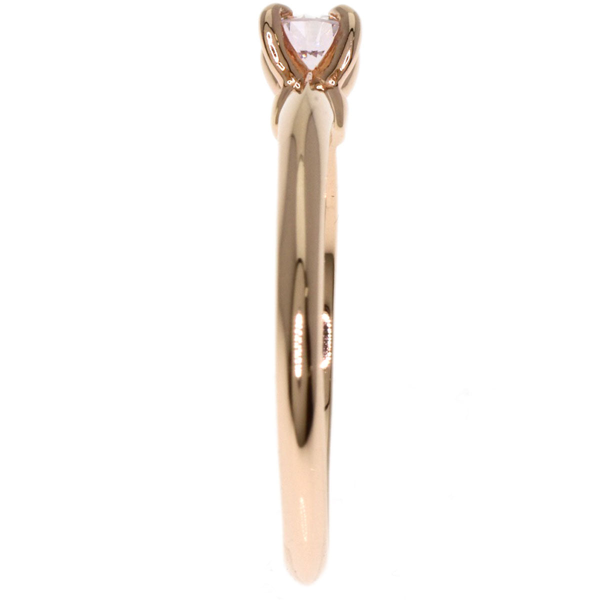 0.135ct Diamond Ring K18 Pink Gold 1.4g　Ladies