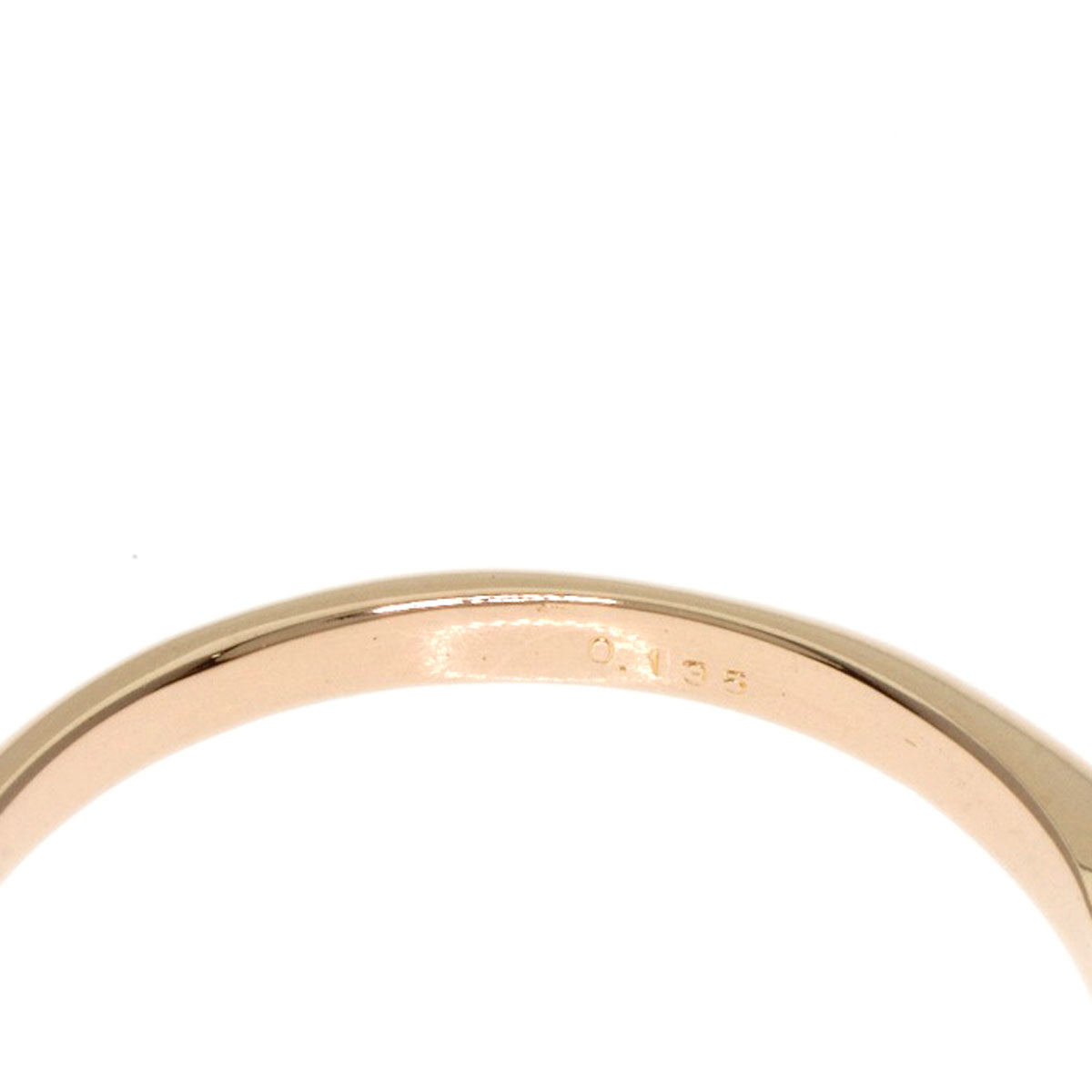 0.135ct Diamond Ring K18 Pink Gold 1.4g　Ladies