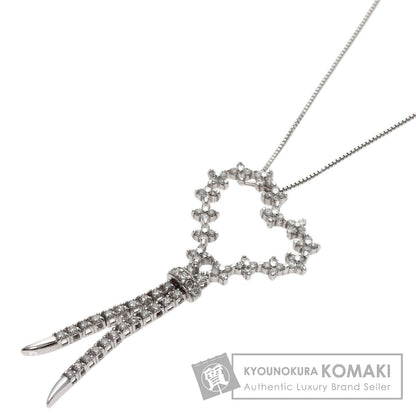 0.66ct Diamond Necklace K14 White Gold 4.5g　Ladies