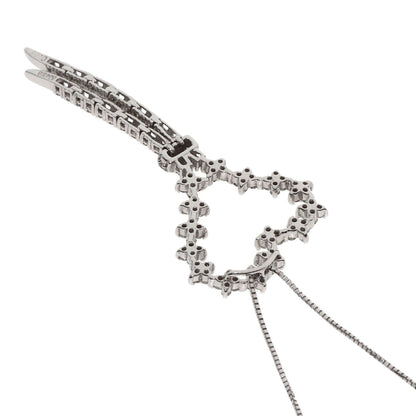 0.66ct Diamond Necklace K14 White Gold 4.5g　Ladies
