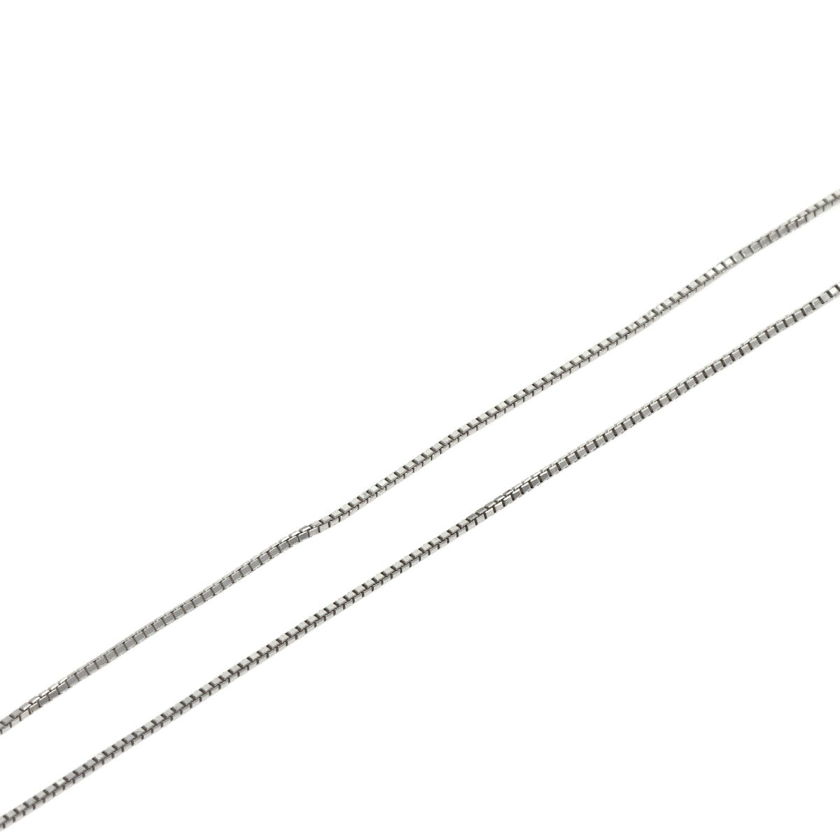 0.66ct Diamond Necklace K14 White Gold 4.5g　Ladies