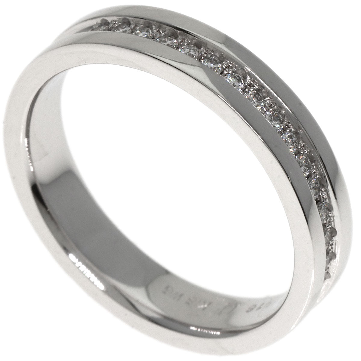 0.16ct Diamond Ring K18 White Gold  5.3g�@Ladies