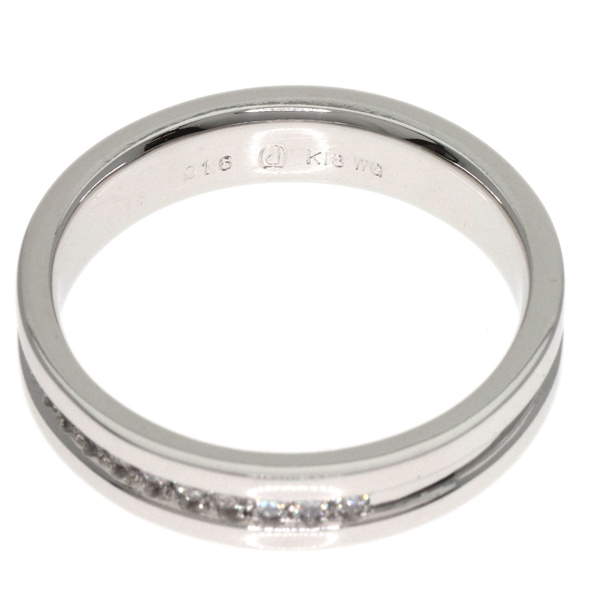 0.16ct Diamond Ring K18 White Gold  5.3g�@Ladies