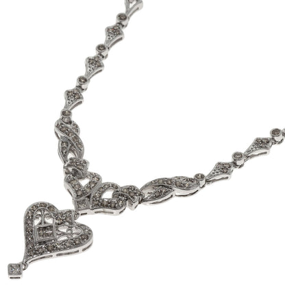 2.05ct Diamond Necklace K18 White Gold 24.4g　Ladies