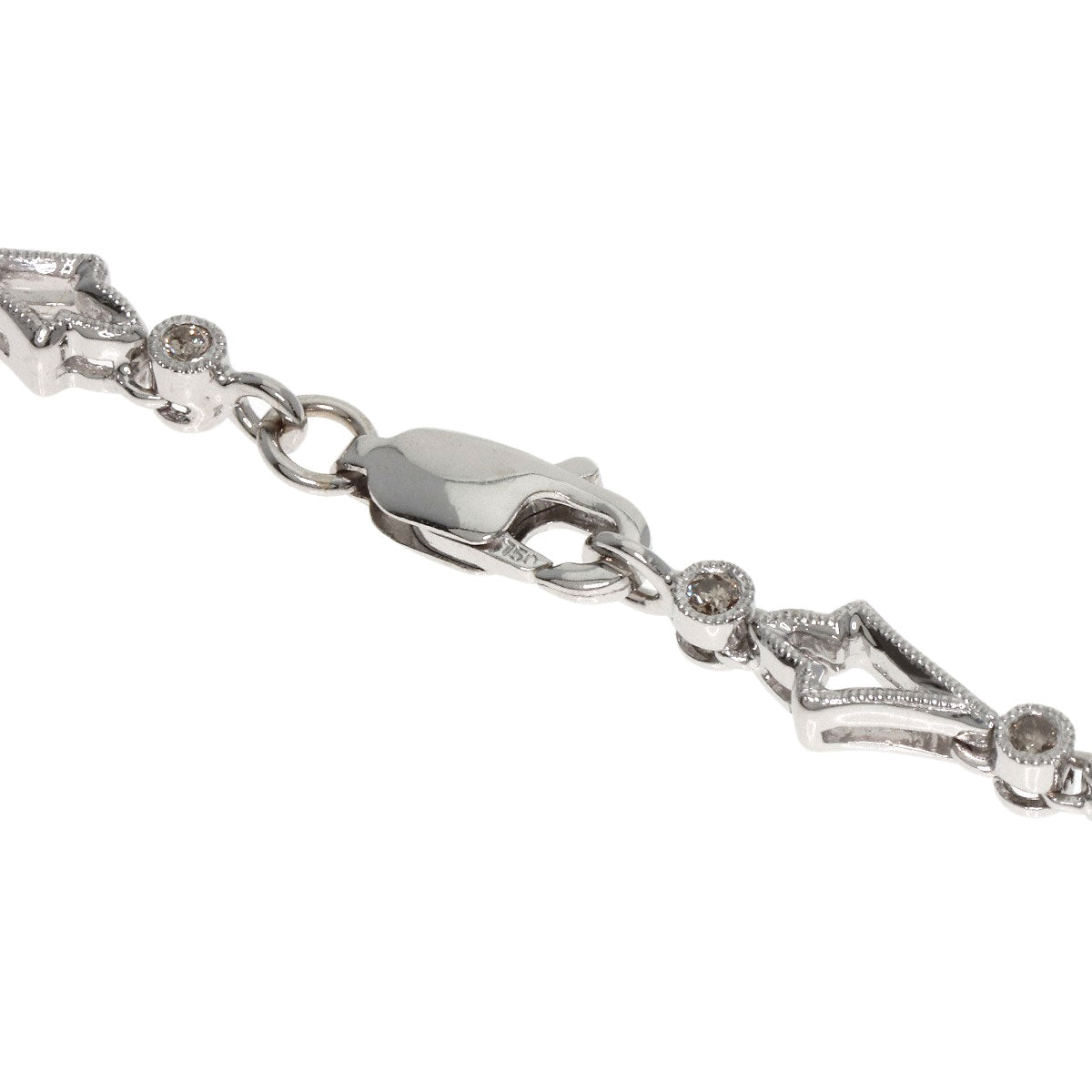 2.05ct Diamond Necklace K18 White Gold 24.4g　Ladies