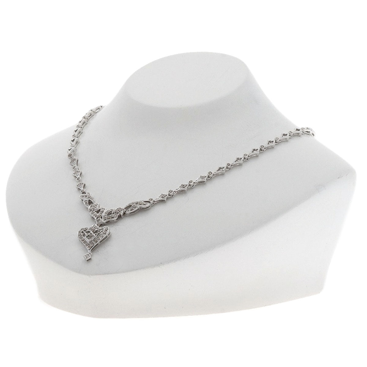2.05ct Diamond Necklace K18 White Gold 24.4g　Ladies