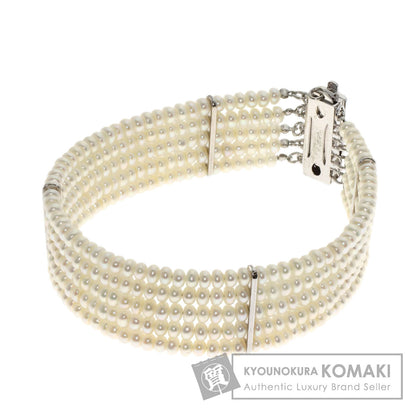Freshwater Pearl Pearl 5 strands Bracelet Silver 925 21.4g　Ladies