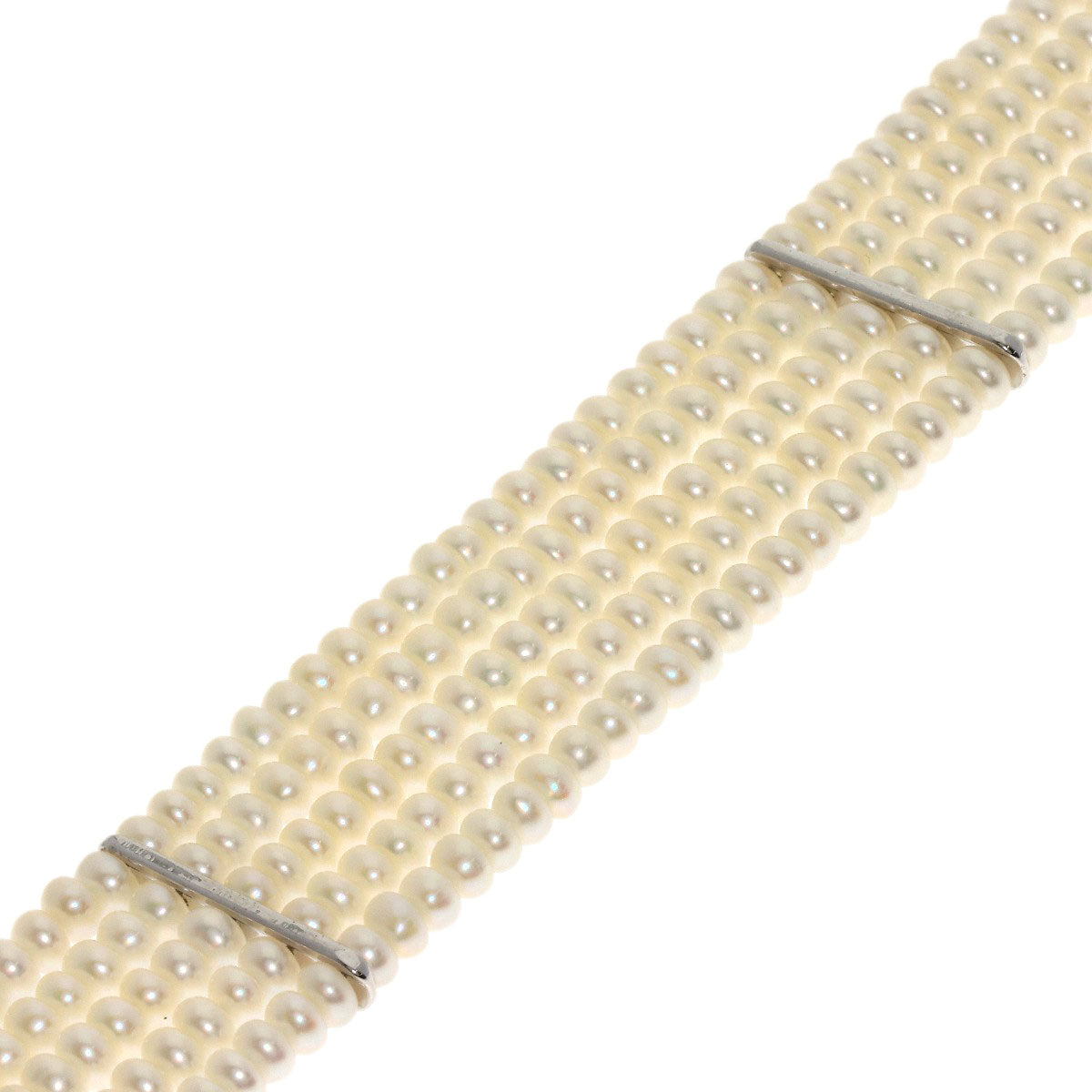 Freshwater Pearl Pearl 5 strands Bracelet Silver 925 21.4g　Ladies