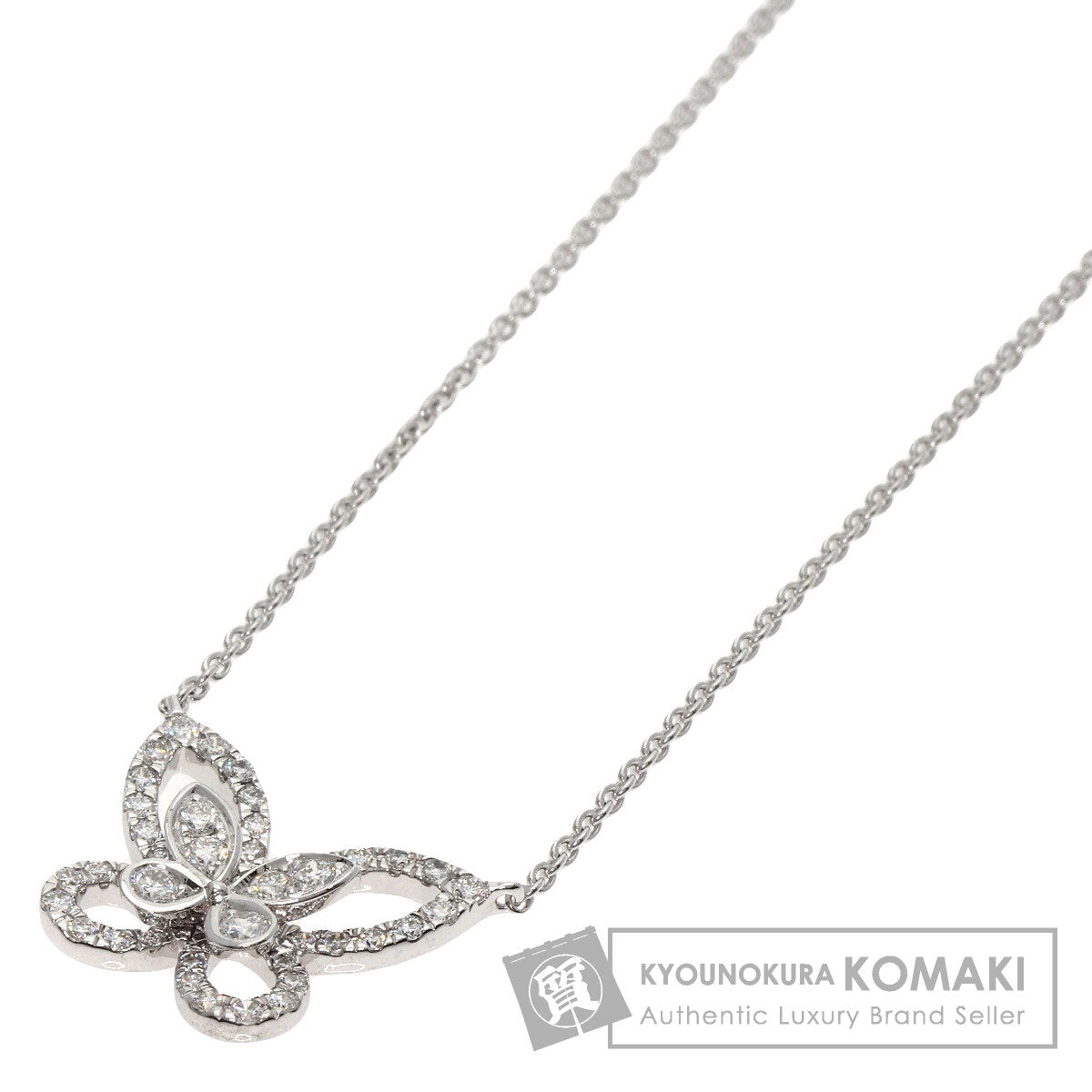 GRAFF   Necklace Mini Butterfly Diamond K18 White Gold Ladies