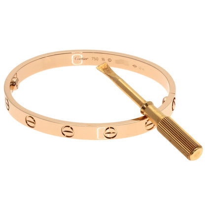 カルティエ ラブブレス ドライバー付き #16 ブレスレット K18ピンクゴールド レディース 【中古】【CARTIER】