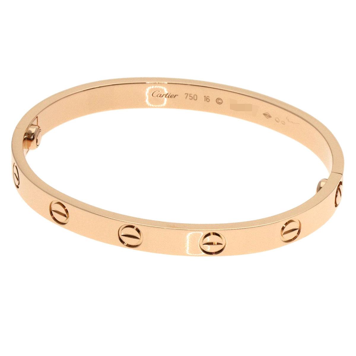 カルティエ ラブブレス ドライバー付き #16 ブレスレット K18ピンクゴールド レディース 【中古】【CARTIER】