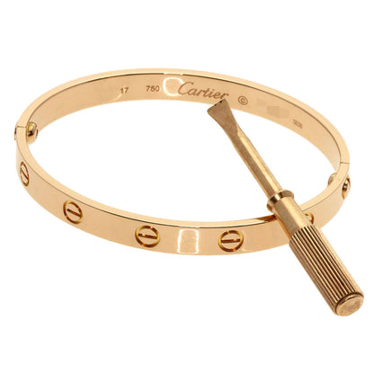 CARTIER   Bracelet LOVE Bracelets with driver # 17 K18 Pink Gold Ladies