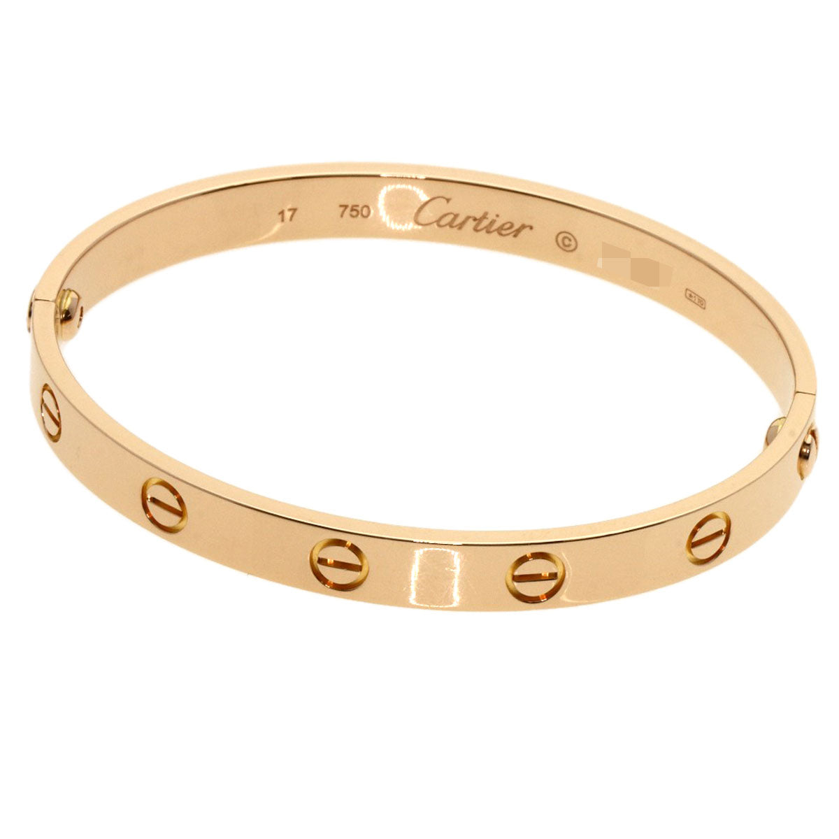 CARTIER   Bracelet LOVE Bracelets with driver # 17 K18 Pink Gold Ladies