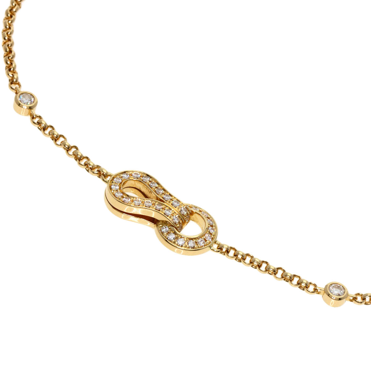 CARTIER Agraph Diamond Bracelet K18 Yellow Gold Ladies [Used]