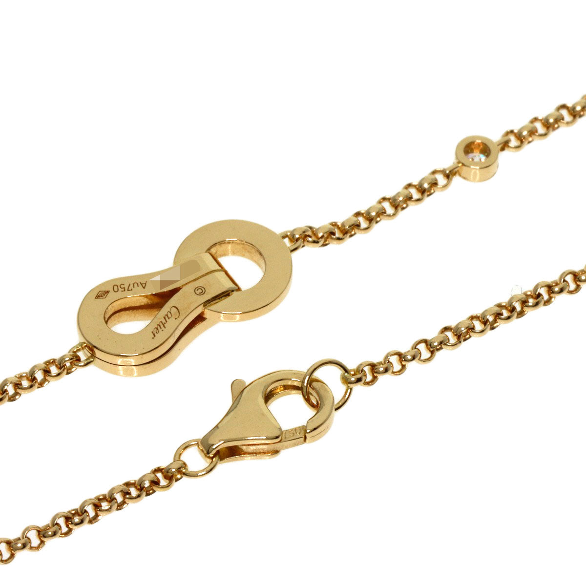 CARTIER Agraph Diamond Bracelet K18 Yellow Gold Ladies [Used]