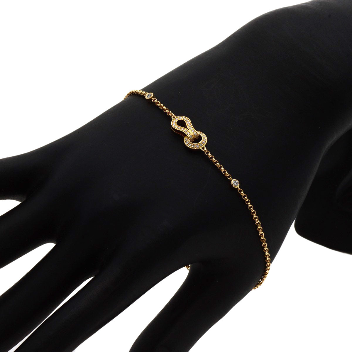 CARTIER Agraph Diamond Bracelet K18 Yellow Gold Ladies [Used]