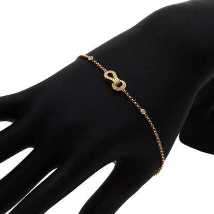 CARTIER Agraph Diamond Bracelet K18 Yellow Gold Ladies [Used]
