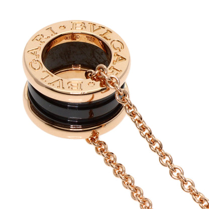 BVLGARI B.zero1 Black Ceramic Necklace K18 Pink Gold Ladies [Used]