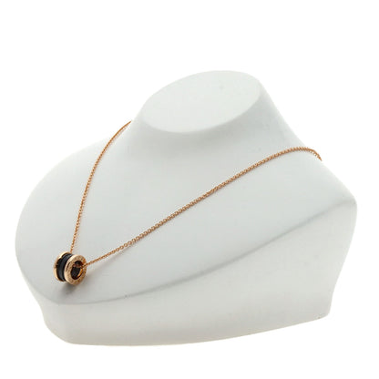 BVLGARI B.zero1 Black Ceramic Necklace K18 Pink Gold Ladies [Used]