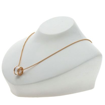 BVLGARI B.zero1 White Ceramic Necklace K18 Pink Gold Ladies [Used]