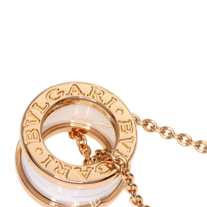 BVLGARI B.zero1 White Ceramic Necklace K18 Pink Gold Ladies [Used]