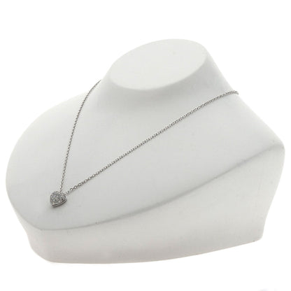 CARTIER Heart Pave Diamond Necklace K18 White Gold Ladies [Used]