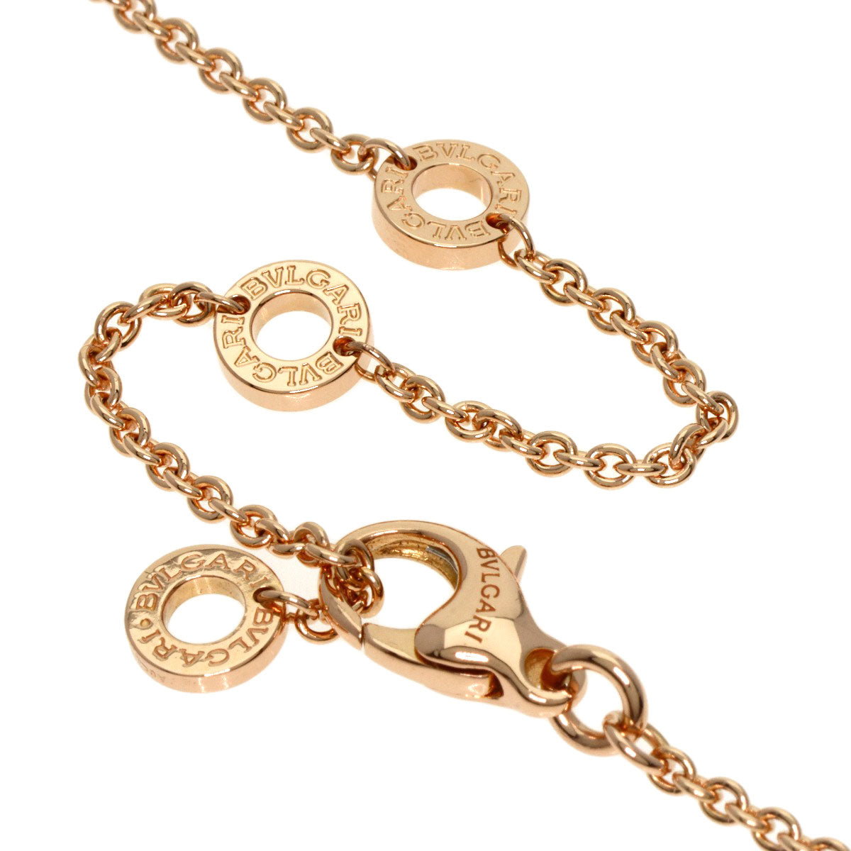 BVLGARI B.zero1 Black Ceramic Diamond Necklace K18 Pink Gold Ladies [Used]