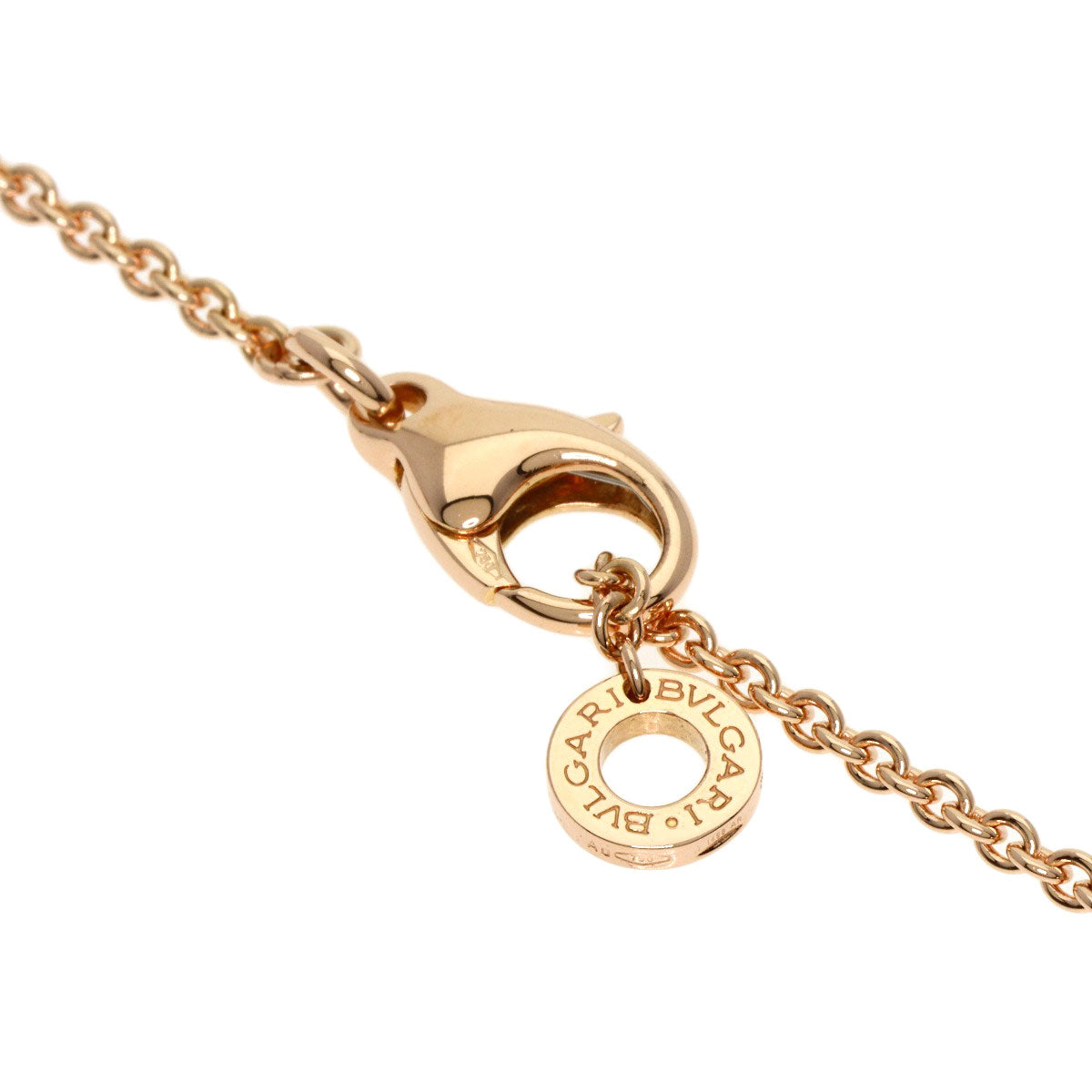 BVLGARI B.zero1 Black Ceramic Diamond Necklace K18 Pink Gold Ladies [Used]